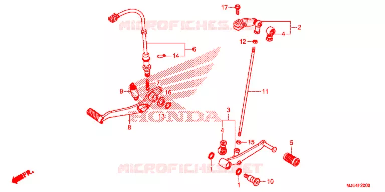 PEDAAL/OPSTAP Honda MOTO 650 CBR 2018  CBR650FJ