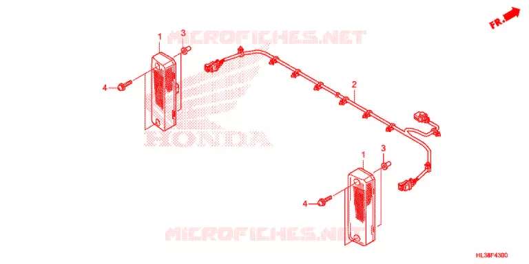 ACHTERLICHT/KENTEKEN LICHT Honda ATV 700 PIONEER 2019  SXS700M4K