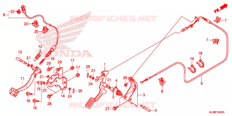 PEDAAL/OPSTAP Honda ATV 700 PIONEER 2019  SXS700M4DK