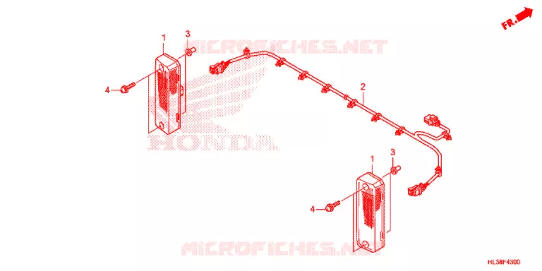 ACHTERLICHT/KENTEKEN LICHT Honda ATV 700 PIONEER 2019  SXS700M2K