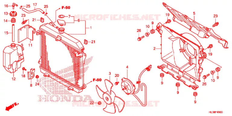 RADIATOR Honda ATV 700 PIONEER 2019  SXS700M2K