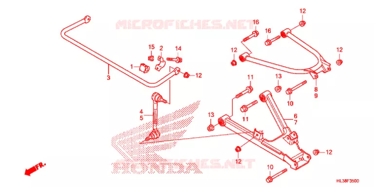 ACHTER ARM Honda ATV 700 PIONEER 2019  SXS700M2DK