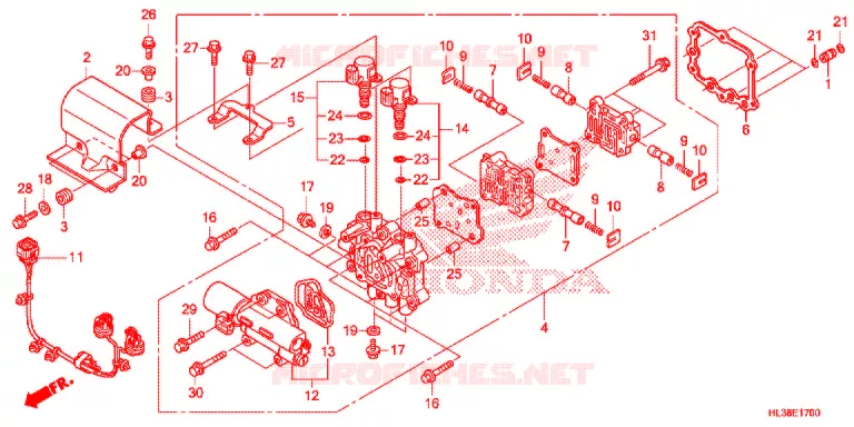 HOOFDKLEP BEHUIZING Honda ATV 700 PIONEER 2019  SXS700M2DK