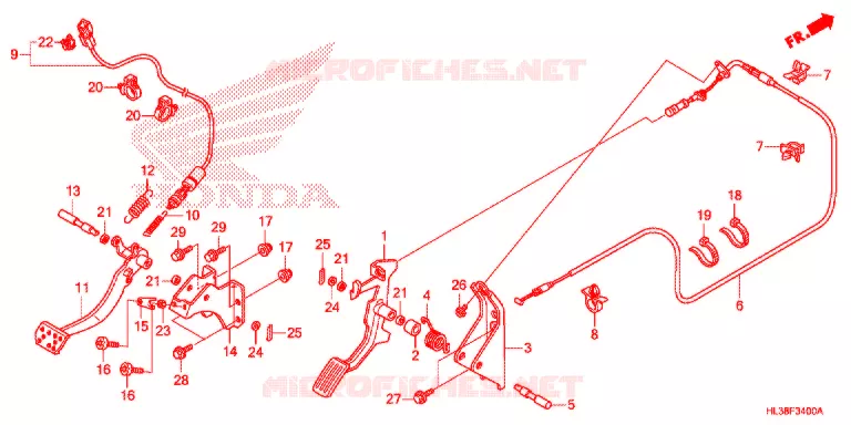PEDAAL/OPSTAP Honda ATV 700 PIONEER 2019  SXS700M2DK