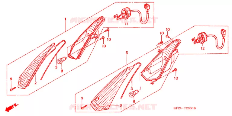 KNIPPERLICHT Honda SCOOTER 125 DYLAN 2003  SES1253