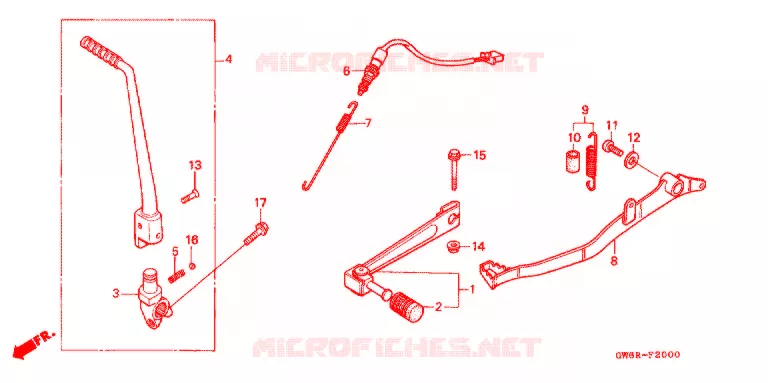 PEDAAL/KICKSTARTER ARM Honda MOTO 50 CRM 1998  CRM50V