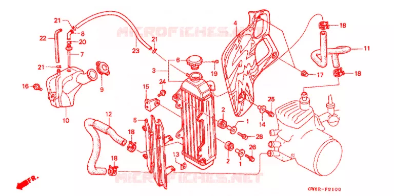 RADIATOR Honda MOTO 50 CRM 1998  CRM50V