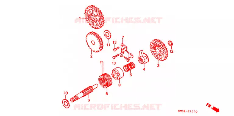 AANDRIJFFACE/ KICKSTARTER SPIL Honda MOTO 80 CRM 1994  CRM80R