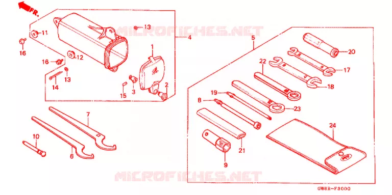 GEREEDSCHAP/ACCUVAK Honda MOTO 80 CRM 1995  CRM80R