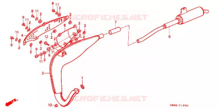UITLAATDEMPER(2) Honda MOTO 80 CRM 1996  CRM80R
