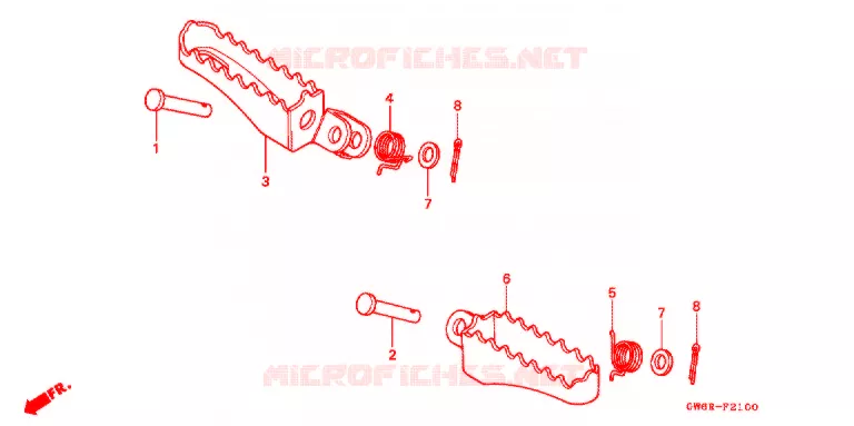 PEDAAL/OPSTAP Honda MOTO 80 CRM 1998  CRM80V