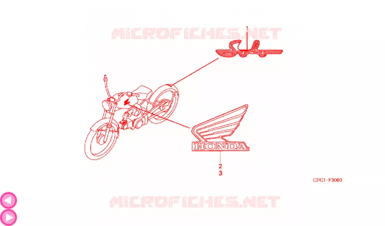 EMBLEEM/STREEP Honda MOTO 50 other-models 2003  MP503