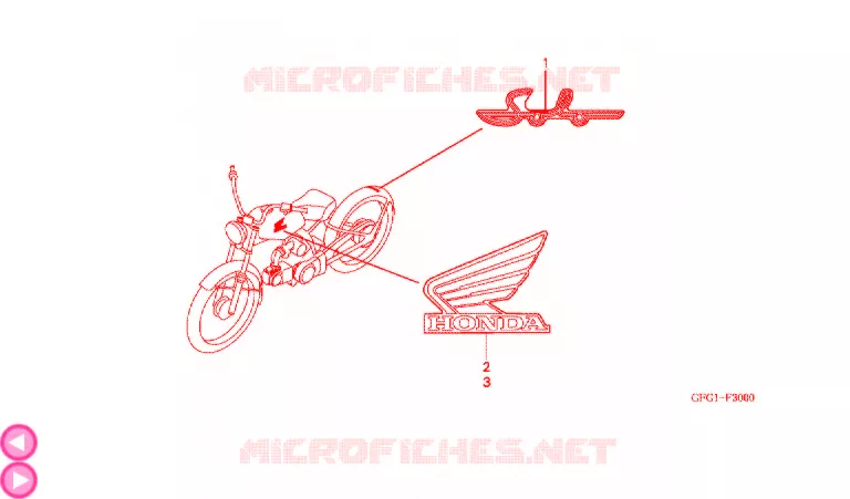 EMBLEEM/STREEP Honda MOTO 50 other-models 2003  MP50DX3