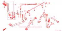 HOOFD STANDAARD/REMPEDAAL voor Honda CHALY 50 1992