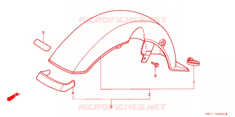 VOORSPATBORD Honda MOTO 50 CHALY 1992  CF50N