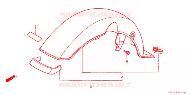 VOORSPATBORD Honda MOTO 50 CHALY 1994  CF50P