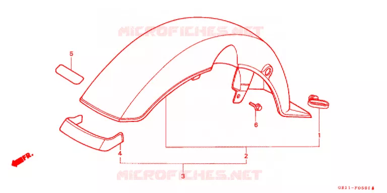 VOORSPATBORD Honda MOTO 50 CHALY 1996  CF50S