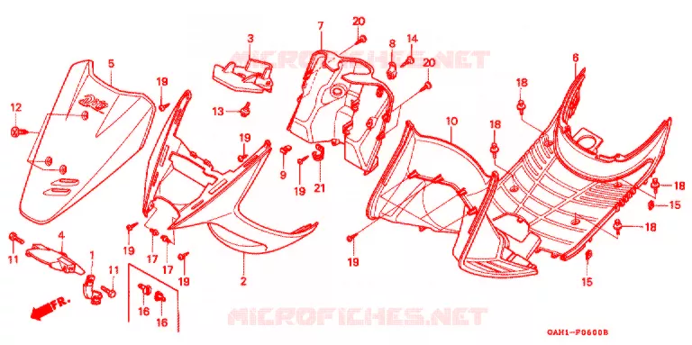 VOORSPATBORD / TREEPLANK Honda SCOOTER 50 DIO 1995  SK50MMR