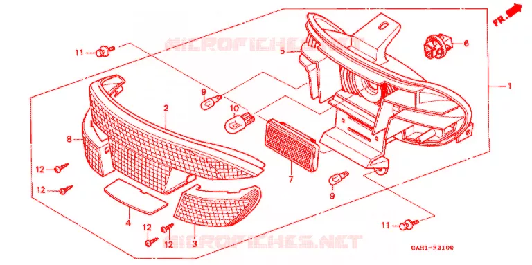 ACHTERSPATBORD  Honda SCOOTER 50 DIO 1992  SK50MN_III