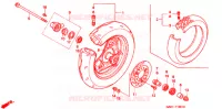 VOORWIEL (2) voor Honda 50 SUPER DIO SR front disk 1992