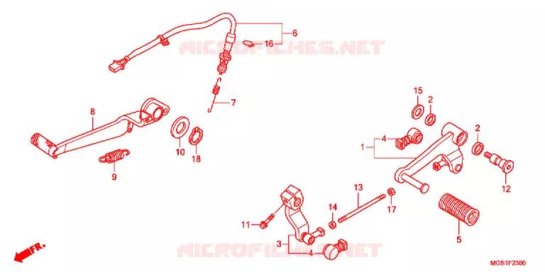 PEDAAL/OPSTAP Honda MOTO 700 NC 2012  NC700XAC