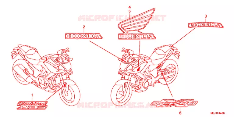EMBLEEM/STREEP Honda MOTO 700 NC 2013  NC700XAD