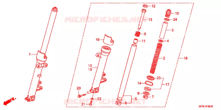 VOOR VORK Honda MOTO 400 CB 2013  CB400SD