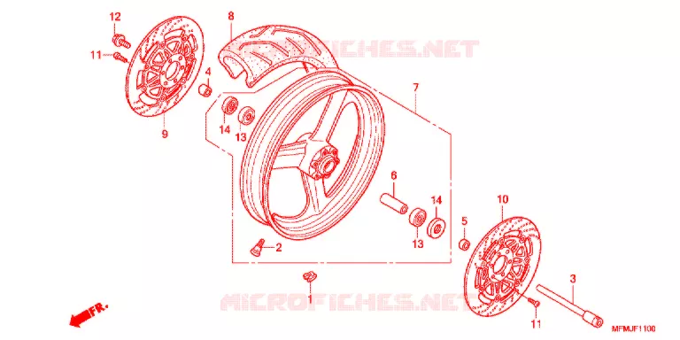 VOOR WIEL Honda MOTO 400 CB 2013  CB400SD