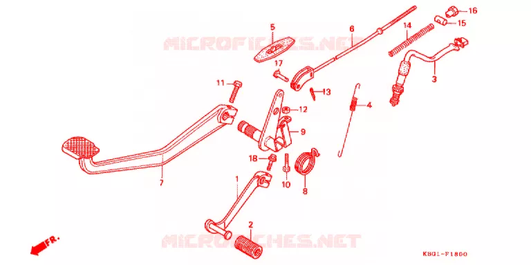 PEDAAL/OPSTAP Honda MOTO 250 other-models 1994  NAS250R_II
