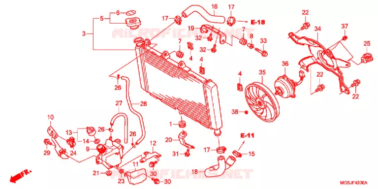 RADIATOR Honda MOTO 700 INTEGRA 2012  NC700DC