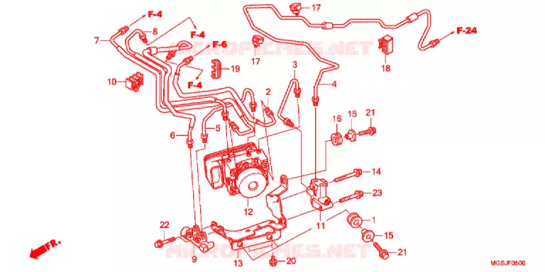 VOORREM HOOFDCILINDER/ABS MODULATOR Honda MOTO 700 INTEGRA 2012  NC700DC
