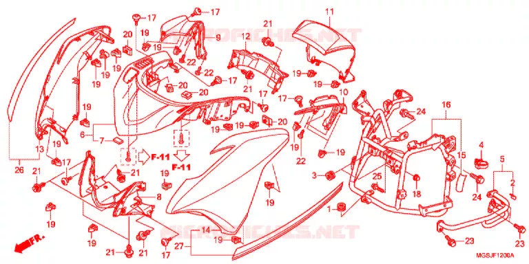 VOOR KAP Honda MOTO 700 INTEGRA 2013  NC700DD