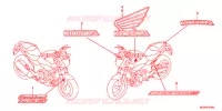 EMBLEEM/STREEP voor Honda NC 700 ABS DCT 2013