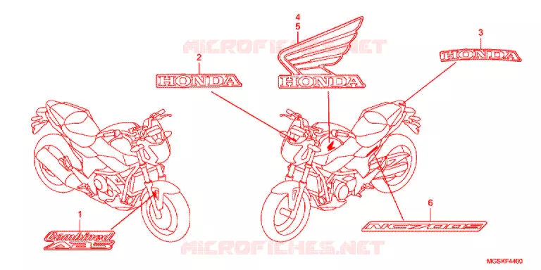 EMBLEEM/STREEP Honda MOTO 700 NC 2013  NC700SDD