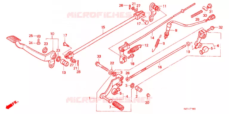 PEDAAL/OPSTAP Honda MOTO 400 STEED 1988  NV400CJ