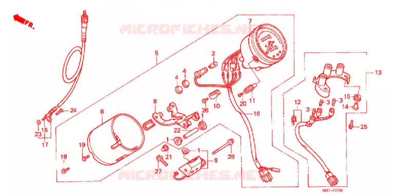 COMBINATIEMETER Honda MOTO 400 STEED 1991  NV400CL