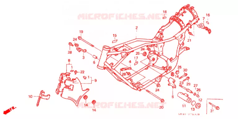 FRAME CHASSIS Honda MOTO 400 STEED 1990  NV400CL