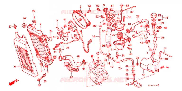 RADIATOR Honda MOTO 400 STEED 1992  NV400CN