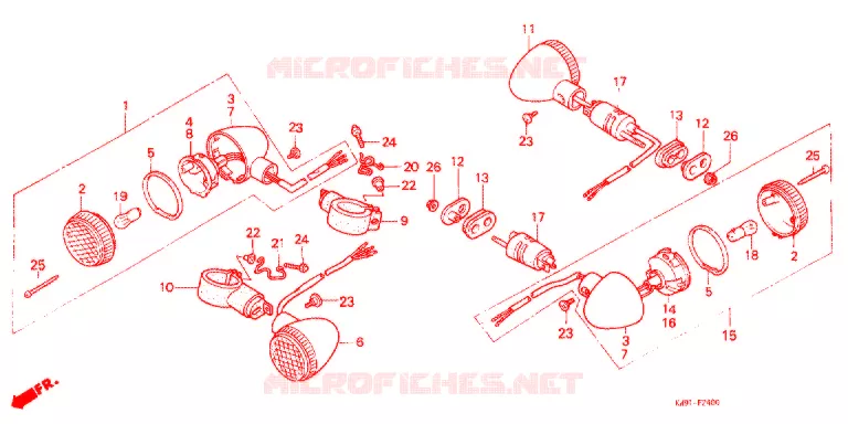 KNIPPERLICHT Honda MOTO 400 STEED 1992  NV400CN