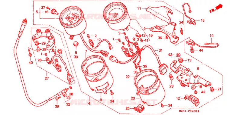 COMBINATIEMETER Honda MOTO 750 VF 1994  VF750CR