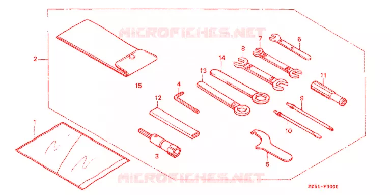 GEREEDSCHAP/ACCUVAK Honda MOTO 750 VF 1995  VF750CS