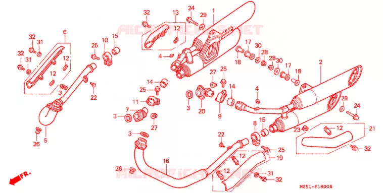 UITLAATDEMPER(2) Honda MOTO 750 VF 1995  VF750CS