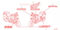 EMBLEEM/STREEP voor Honda NC 700 X LOWER 2013