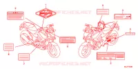 WAARSCHUWINGSLABEL voor Honda NC 700 X LOWER 2013