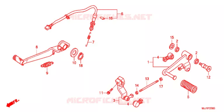 PEDAAL/OPSTAP Honda MOTO 700 NC 2013  NC700XLD