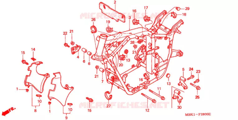 FRAME CHASSIS Honda MOTO 400 SHADOW 2001  NV400C21