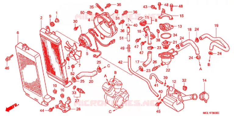 RADIATOR Honda MOTO 400 SHADOW 2001  NV400DC1