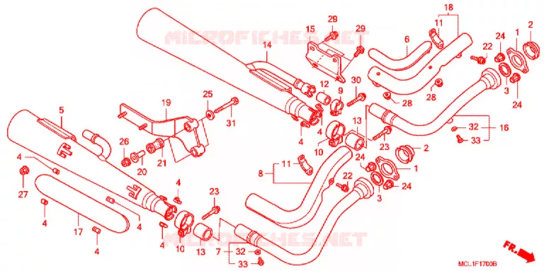 UITLAATDEMPER (DCY-DC2) Honda MOTO 400 SHADOW 2001  NV400DC1