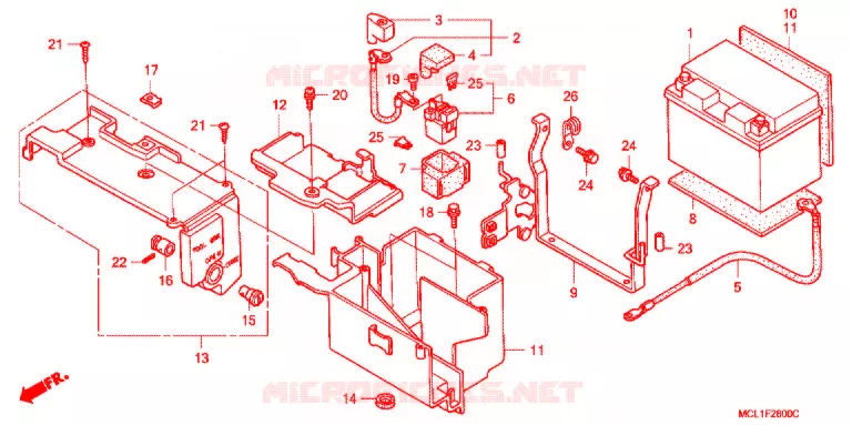 GEREEDSCHAP/ACCUVAK Honda MOTO 400 SHADOW 2001  NV400DC1