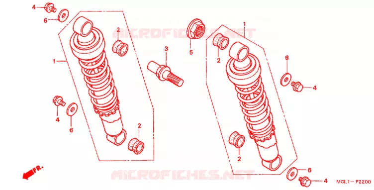 ACHTER KUSSEN(2) Honda MOTO 400 SHADOW 2004  NV400DC4